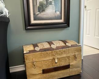 Vintage steamer trunk.