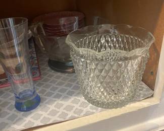 Cut crystal dish