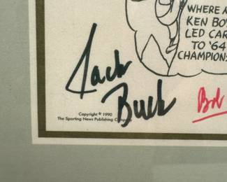 St. Louis Cardinals signed sketch.