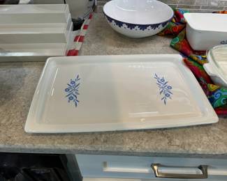 Vintage Corning Ware Cornflower blue platter - RARE!