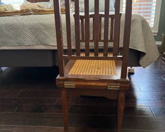 Circa 1920's French cane seated chamber pot