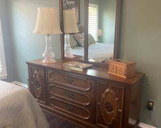 Triple dresser with double mirror.