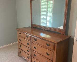 Double dresser with large mirror.