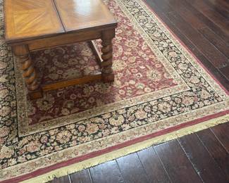 Small floral area rug.