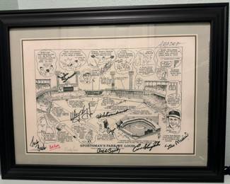 St. Louis Cardinals signed sketch.