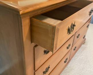 Close up of double dresser.
