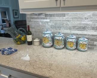 Cute colorful canister set