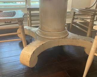 Close up of pedestal base