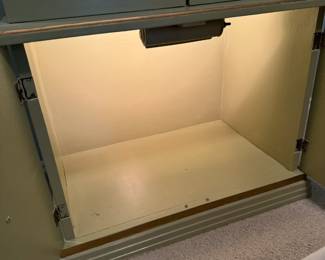 Lighted curio cabinet with storage underneath - great smaller piece!