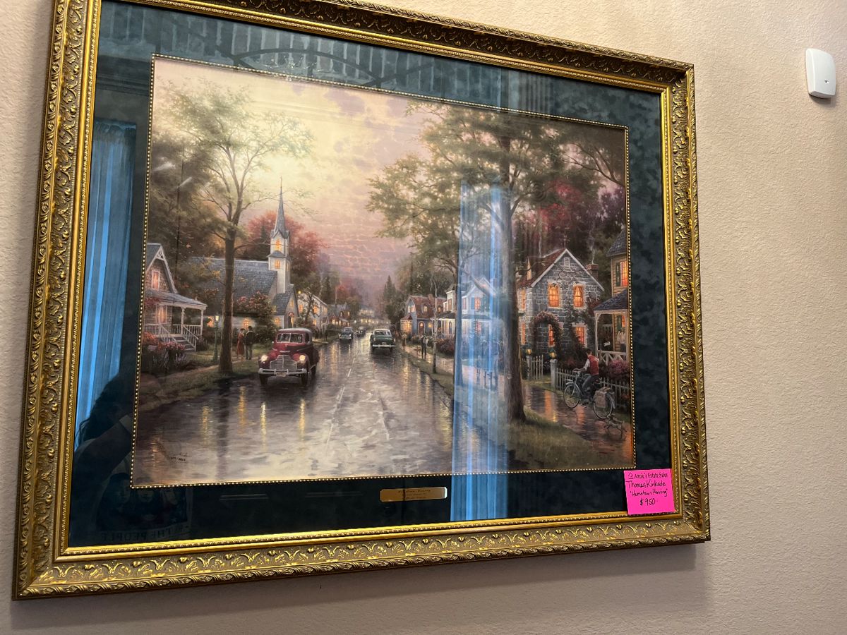 Thomas Kincaid, signed and numbered large framed art