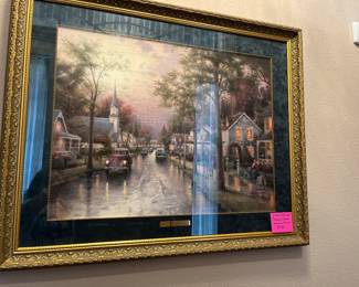 Thomas Kincaid, signed and numbered large framed art