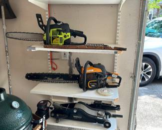 Hydraulic jack And chainsaws