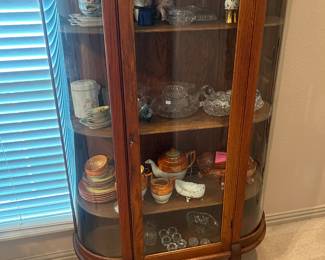 Antique Oak Curio