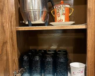 Lenox blue vintage glassware