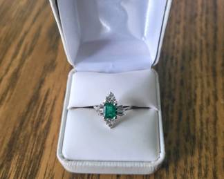 Emerald and diamond ring will be by appointment only.