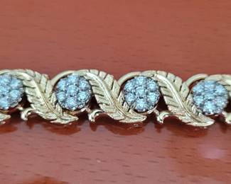 18k gold heavy bracelet with diamonds. Original owner paid 12 thousand for this when new in the 1960s. This piece will be available by appointment only.