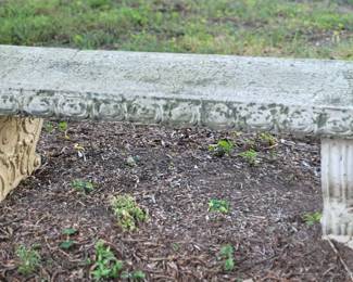 Outdoor concrete bench