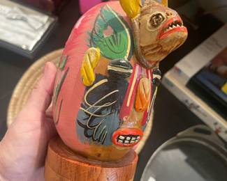 Tiki Bank with Piranha Head