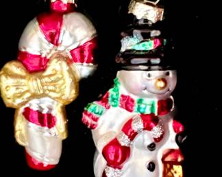 Kurt Adler style Snowman Christmas ornaments 