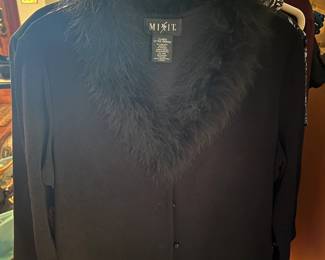 Mixit faux fur womens cardigan