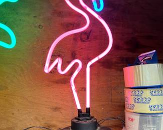 Flamingo neon for man cave or she shed