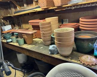Terra Cotta pots in various sizes at South Hadley Estate Sale in Massachusetts MA