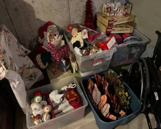 Christmas decor at South Hadley Estate Sale in Massachusetts MA