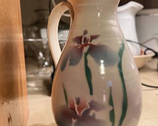 Floral porcelain pitcher