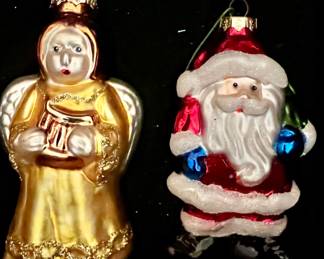 Santa & Angel Christmas ornaments 