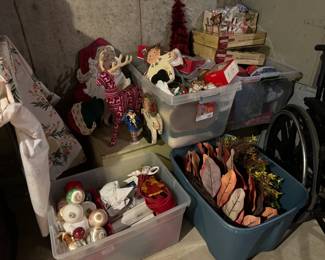 Xmas decor at South Hadley Estate Sale in Massachusetts MA