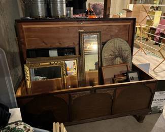 Chest & photo frames & mirrors at South Hadley Estate Sale in Massachusetts MA