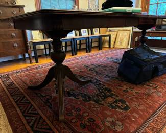 Long extended vintage dining room table & more furniture at South Hadley Estate Sale in Massachusetts MA