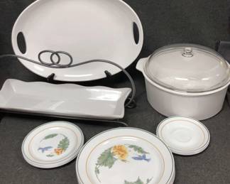 CT651Large White Serving Pieces And Corelle