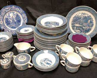 CT652Currier And Ives The Old Grit Mill And Others