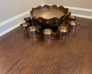Silver plated Punch bowl set for 12