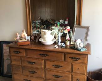Ethan Allen Double Dresser & Mirror
