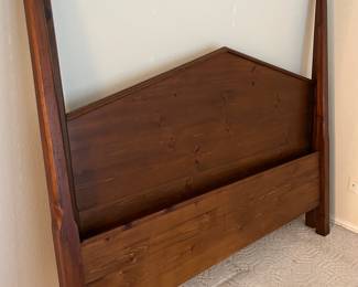 walnut King size four-post bed