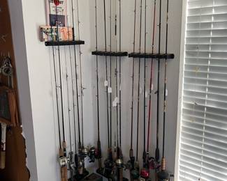 fishing rods and reels