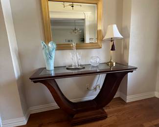 console entry table and mirror