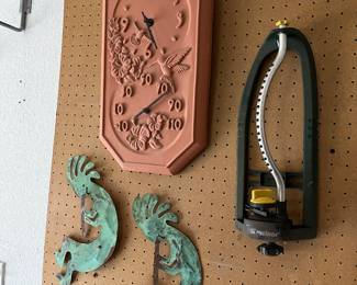 garden art and sprinkler