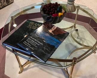 glass-top coffee table