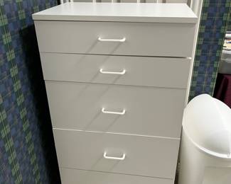 white chest of drawers