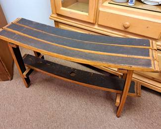 Vintage barrel bench