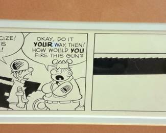 Signed Beetle Bailey cartoon