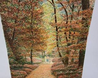 Much, much framed and unframed artwork!! 2 pcs. set unframed signed Harold Altman "Path l and Path ll" prints both embossed with Atelier D'Art Desjobert Paris and numbered #27/285.