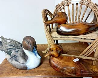 Carol Burns and Bundy decoys