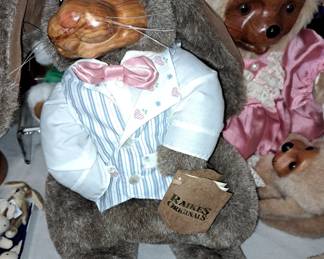 Wood faced Raikes stuffed animals