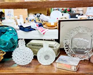 Much glassware. Lalique 