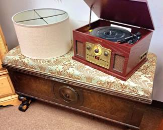 Antique padded blanket hope chest
