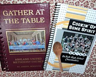 Much St. Joseph and surrounding area collectibles.  "Cookin' Up Some Spirit" DeKalb High SchoolCheerleaders and "Gather at the Table" Ashland United Methodist Church cookbooks